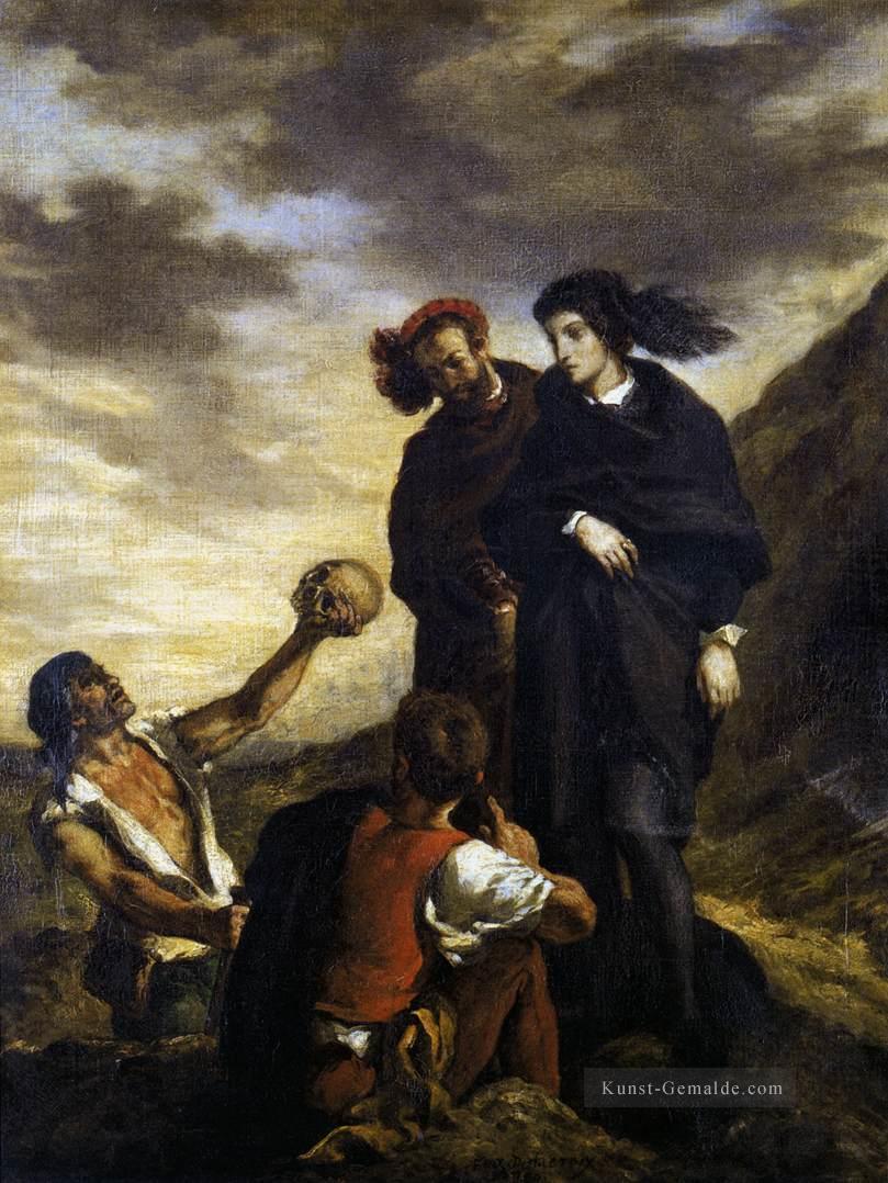 Hamlet und Horatio im Friedhof romantische Eugene Delacroix Ölgemälde